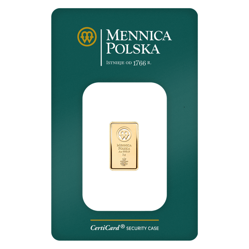 Sztabka Złota – Mennica Polska – 2 g